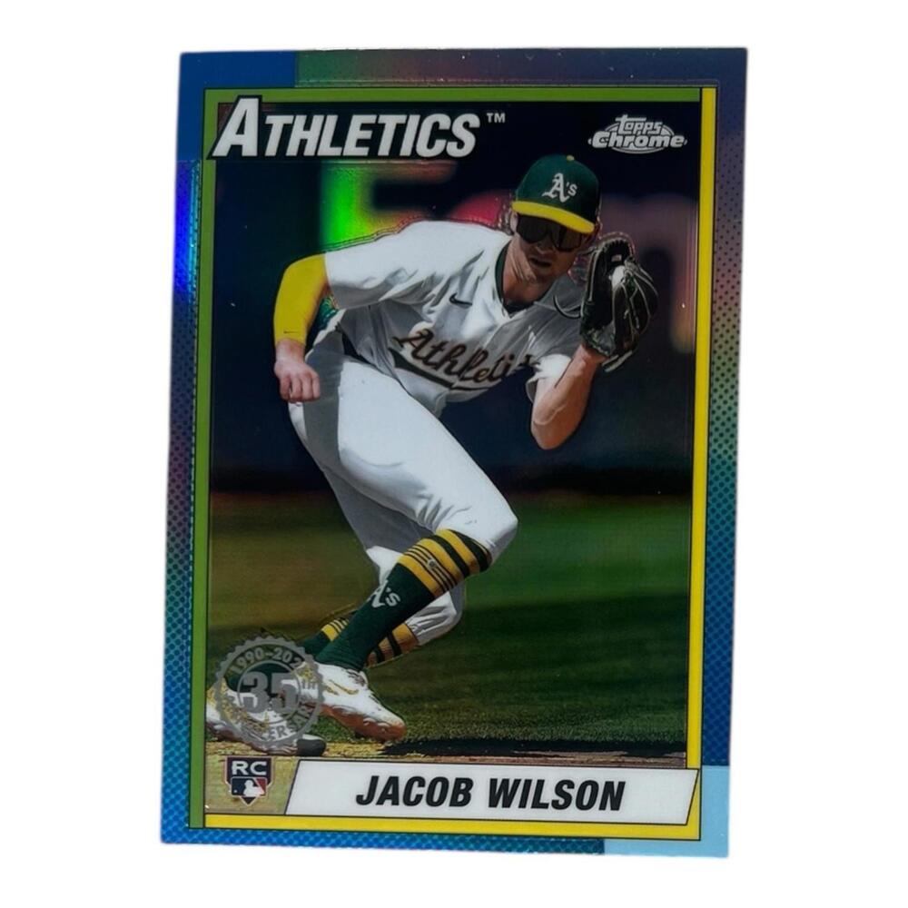 2025 Topps Chrome #90CB-18 Jacob Wilson RC 35th Anniversary Refractor Athletics